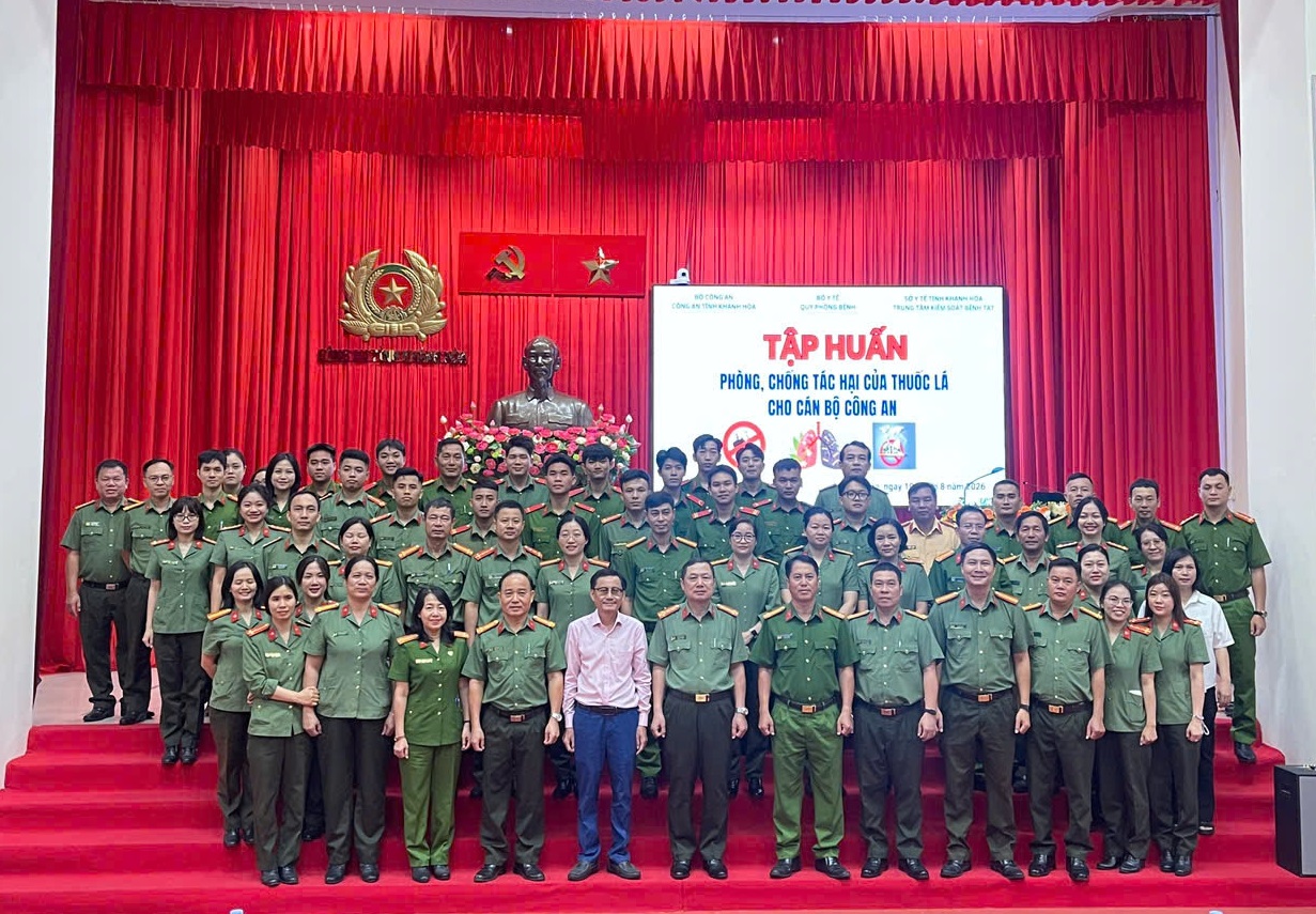 Khánh Hòa: Nâng cao năng lực phòng, chống tác hại thuốc lá cho cán bộ, chiến sĩ Công an tỉnh 